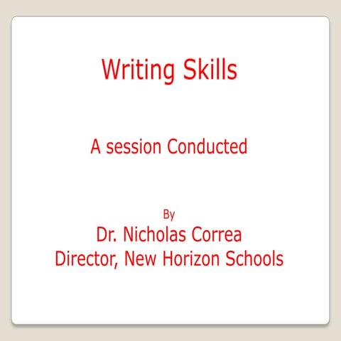 Writing skills | PPTX