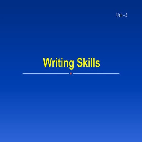 Skills of writing in corporate world.