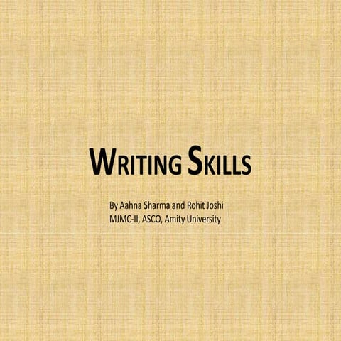 Writing skills
