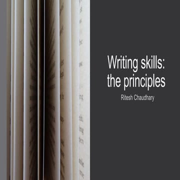 Writing skills the principles
