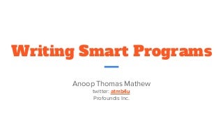 Writing Smarter Applications with Machine Learning