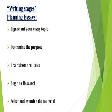 Writing stages - How to write an Effective Essay