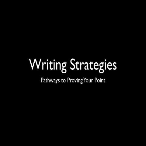Writing Strategies