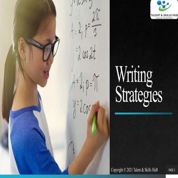 Strategies for Developing Writing Skills