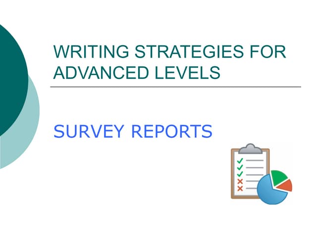 Writing a survey report