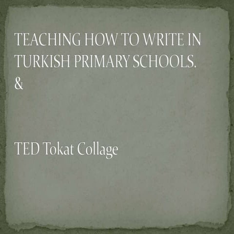 Writing strategies in turkey