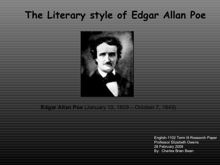 edgar allan poe writing style essay