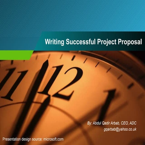 Writing Successful Project Proposal