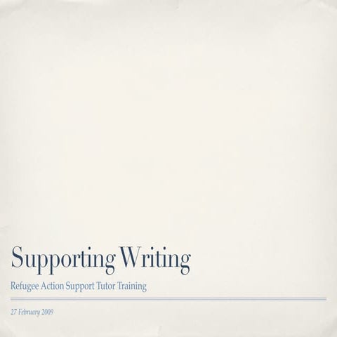 Writing support