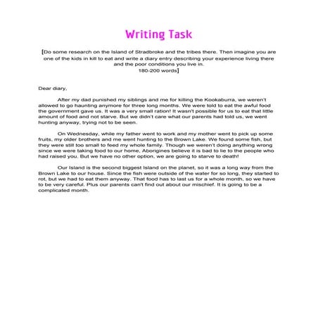 Writing task