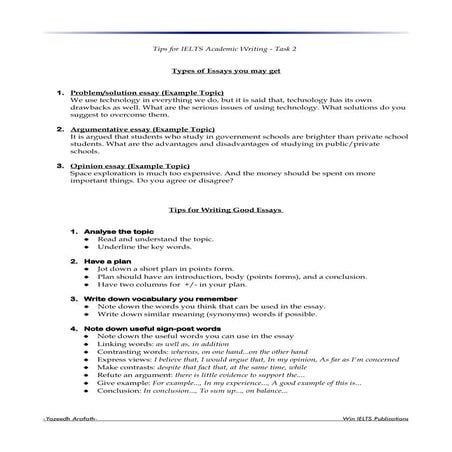 Essay Writing for IELTS, PTE, TOEFL