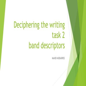 IELTS writing task 2 (deciphering the band descriptors codes)