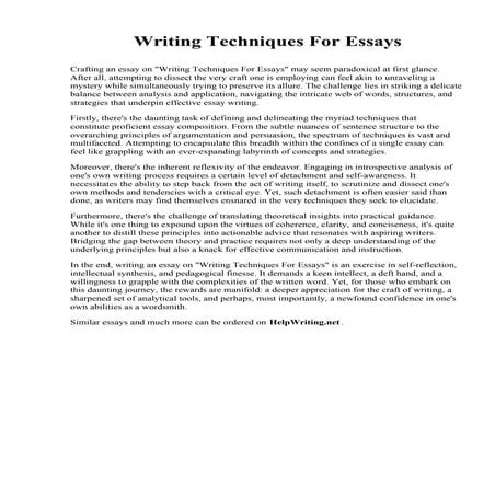 Writing Techniques For Essays.pdf