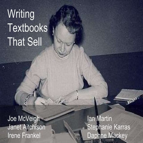 Writing Textbooks That Sell