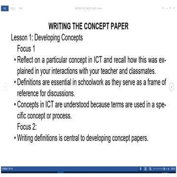 Writing the position paper