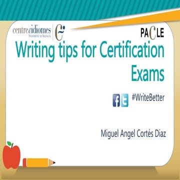 Writing tips for certification exams