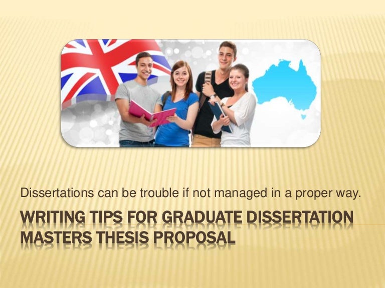 Techniques to write master thesis proposal