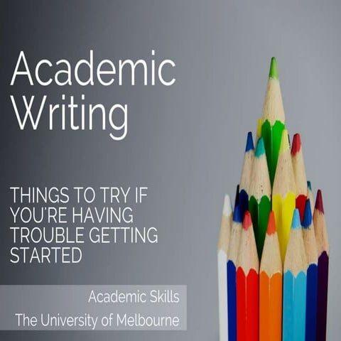 Academic writing: tips to get started