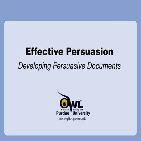 Writing to Persuade—OWL