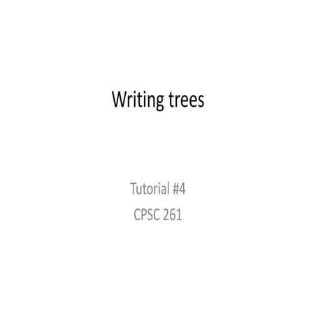 Writing Trees