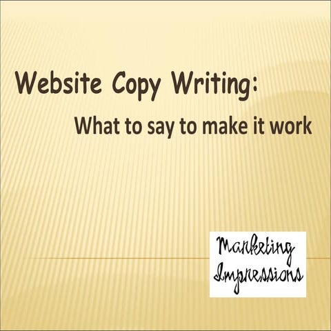 Writing Website Copy