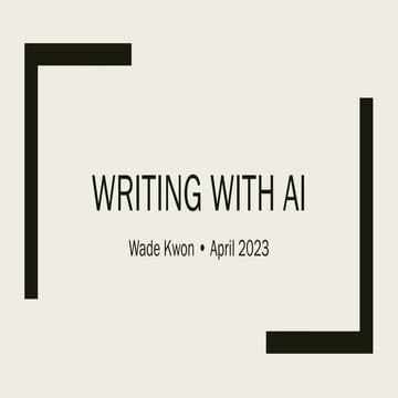 Writing with AI presentation