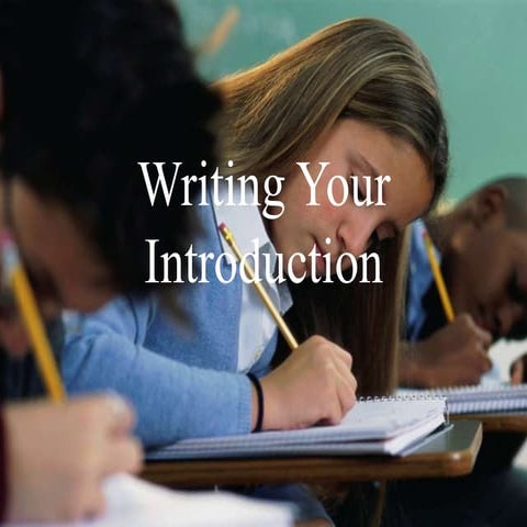 Writing your introduction
