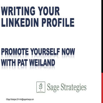 Writing your linkedin profile 092314
