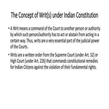 concept of Writs.pptx of Indian constitution