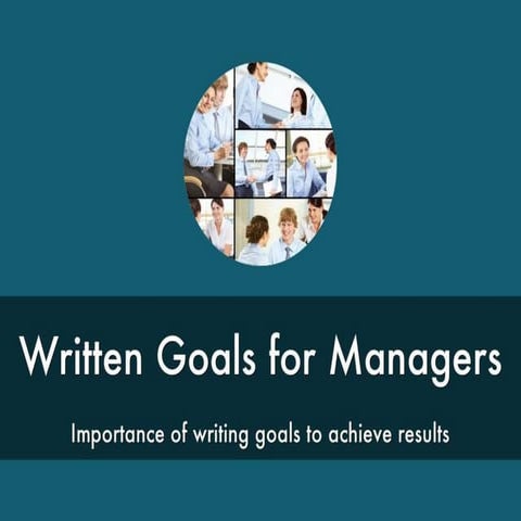 Written goals-for-managers