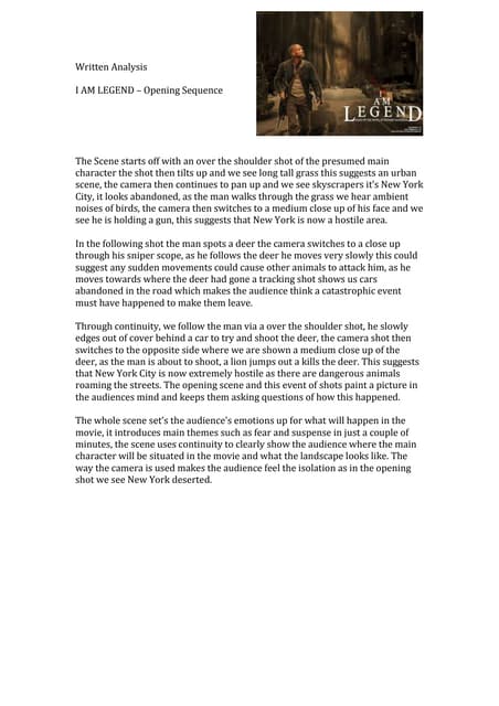 i am legend essay