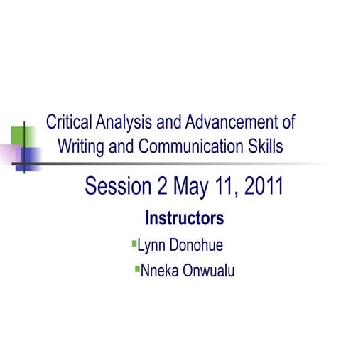 Written Comm 5 11 11