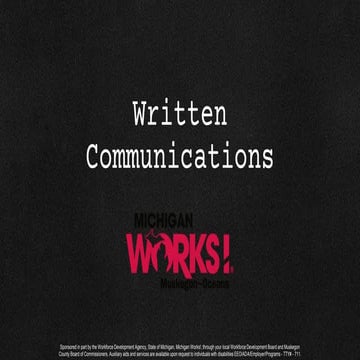 Written communications