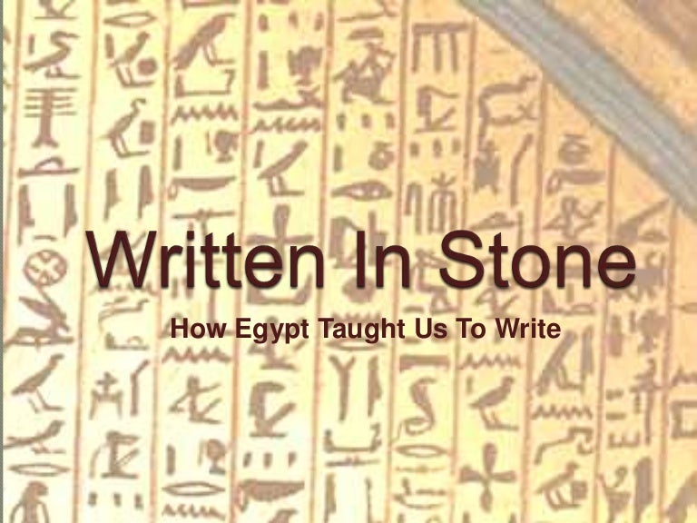 Written in stone