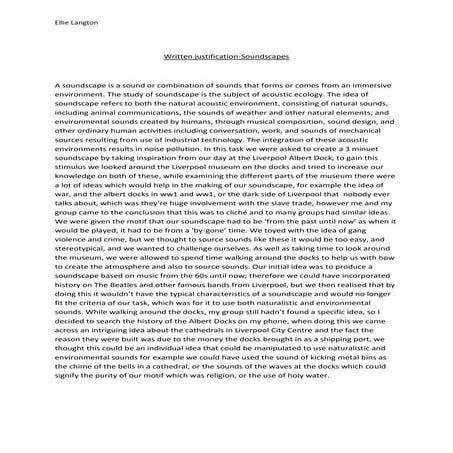 Written justification