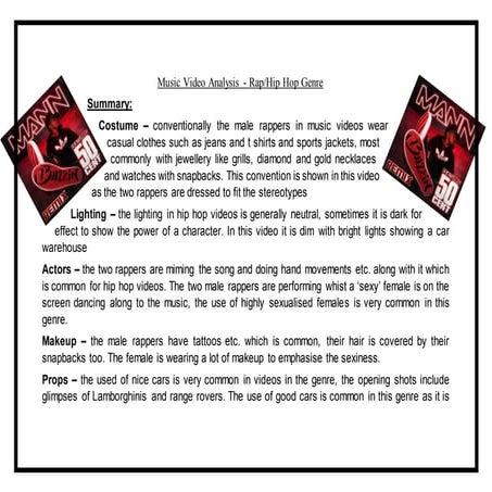Music Video Analysis 2