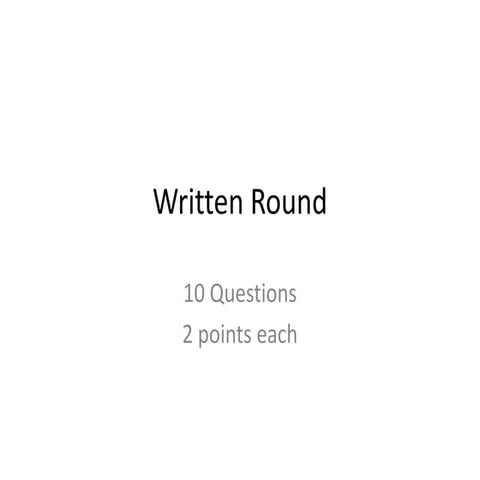 Written round