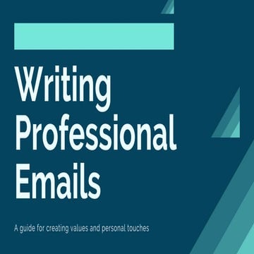 Writting professional emails A professional and easy way