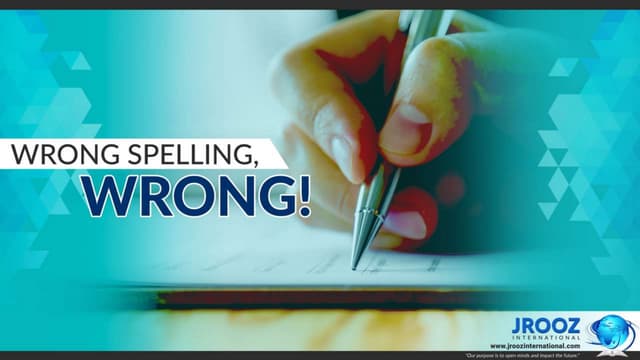 Wrong spelling, Wrong! | PPTX
