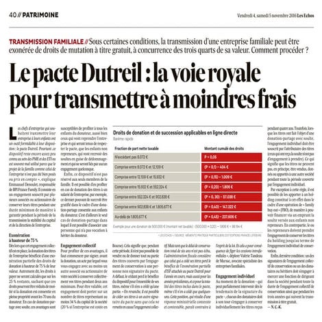 Pacte Dutreil - Un bon outil pour transmettre son entreprise