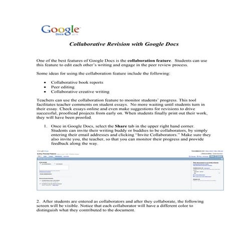 Revising in Google Docs