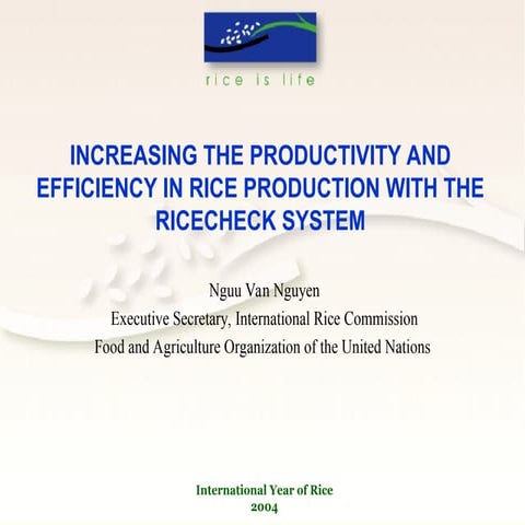 the science of planting rice in the open field | PPT