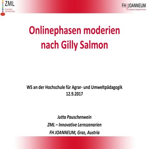 Onlinephasen moderien nach Gilly Salmon