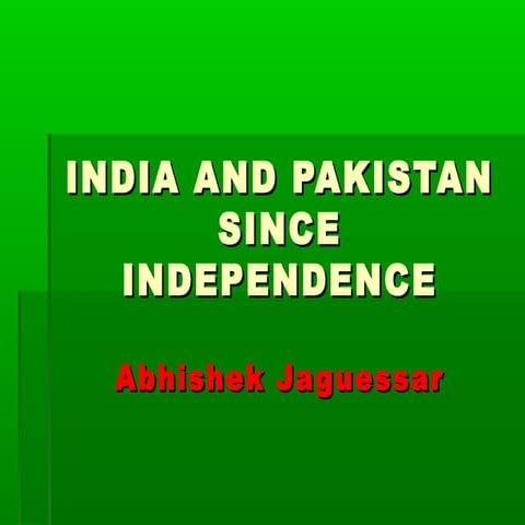 India and Pakistan since Independence
