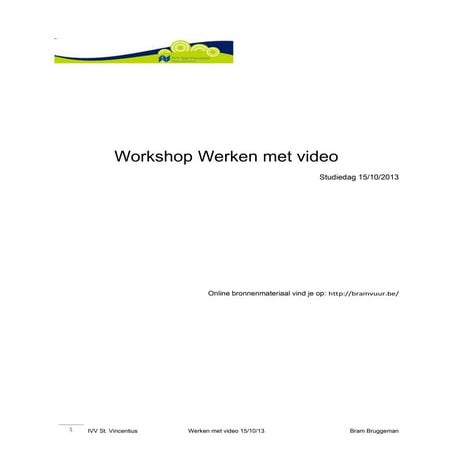 Ws 1   werken met video