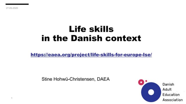 Life skills in the Danish context - Stine Hohwü-Christensen, DAEA