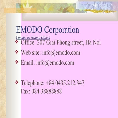 EMODO Corporation | PPT
