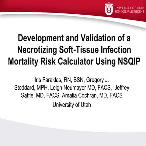 Using NSQIP to calculate mortality risk from NSTIs