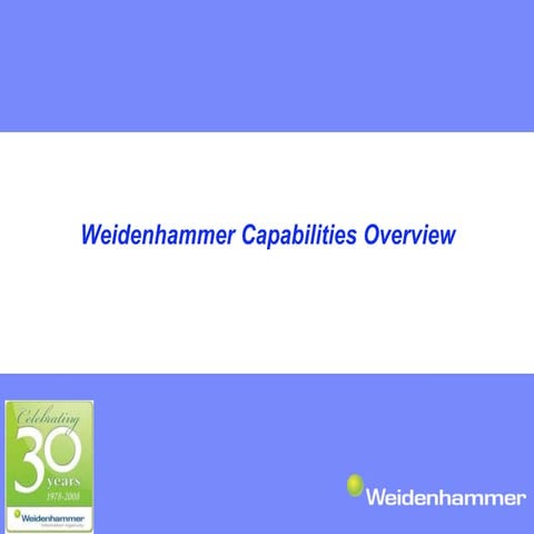 Weidenhammer Capabilities Presentation