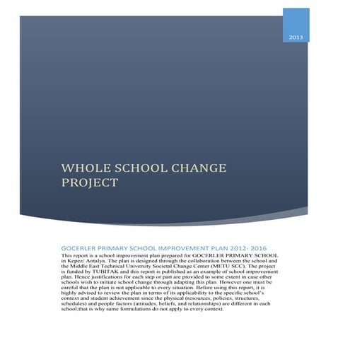 Sample School Improvement Plan